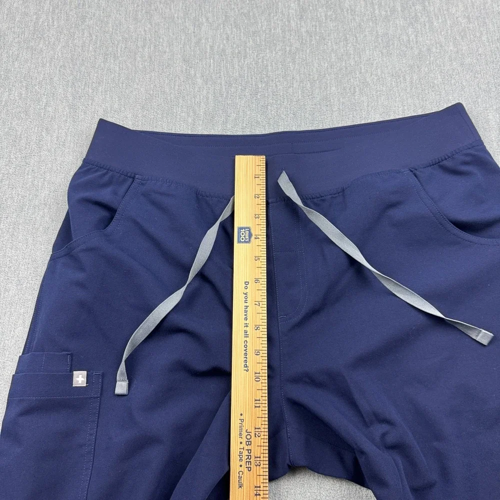 FIGS Kade Cargo Scrub Pants Women XL Blue Medical Nursing Straight High Waisted